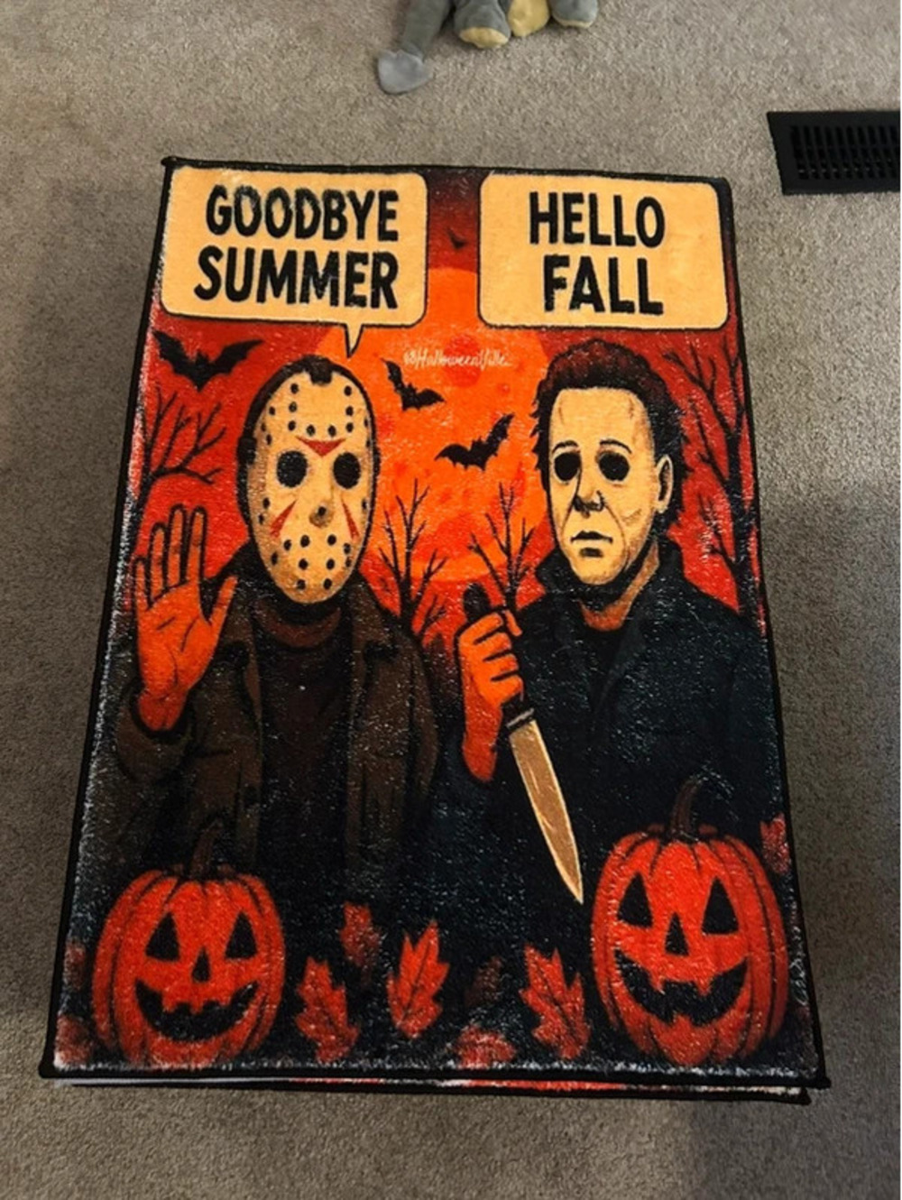 Jason x Michael Myers Halloween tufted rug 22”x32”
